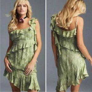 NWT Anthropologie
BHLDN Wren Jacquard Asymmetrical Midi Dress